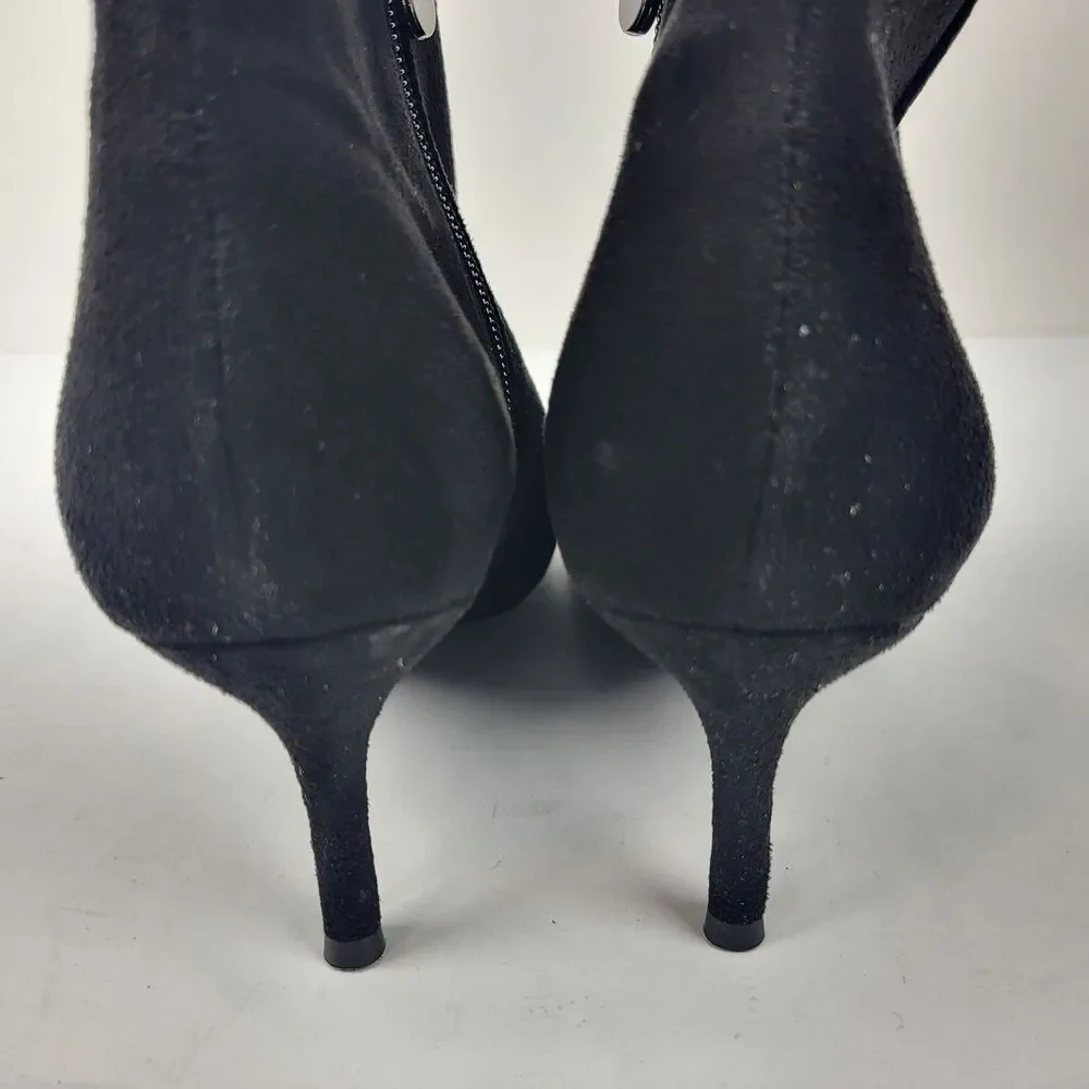 Charles by Charles David Accurate Bootie in Black Faux Suede Size 6.5M